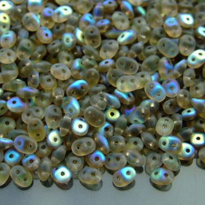 20g MATUBO™ Beads SuperDuo AB Diamond Matte Tr. Black