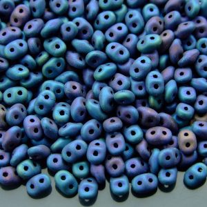 20g MATUBO™ Beads SuperDuo Matte Iris Blue 21135JT beads mouse