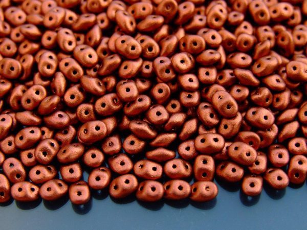 10g MATUBO™ Beads SuperDuo Matte Metallic Dark Copper K0175 beads mouse