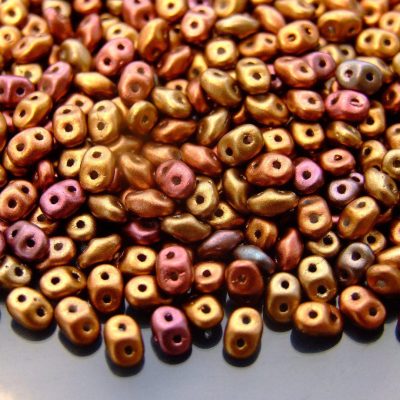 20g MATUBO™ Beads SuperDuo Matte Metallic Gold Copper Iris 01620CR beads mouse