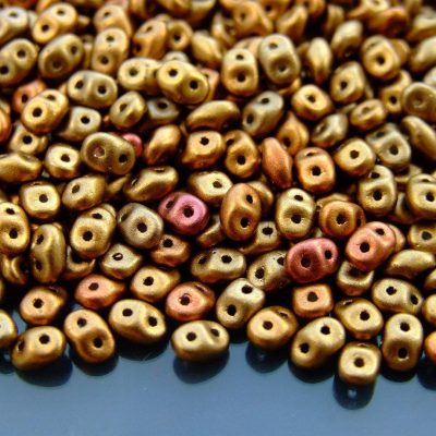 20g MATUBO™ Beads SuperDuo Matte Metallic Gold Iris 01610CR beads mouse