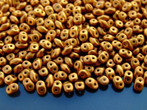 20g MATUBO™ Beads SuperDuo Matte Metallic Goldenrod K0173 beads mouse