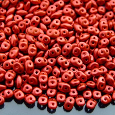 20g MATUBO™ Beads SuperDuo Matte Metallic Lava 01890WH beads mouse