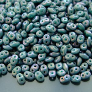20g MATUBO™ Beads SuperDuo Nebula Matte Turquoise Green S8C63130 beads mouse