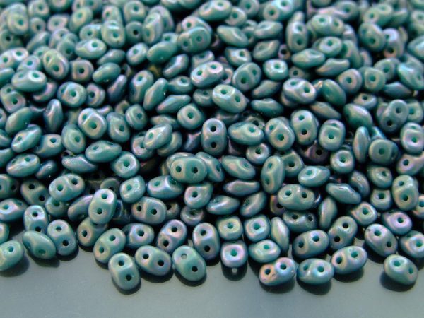 20g MATUBO™ Beads SuperDuo Nebula Matte Turquoise Green S8C63130 beads mouse