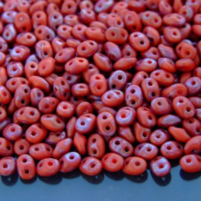 20g MATUBO™ Beads SuperDuo Nebula Matte Red Coral S7C93200 beads mouse