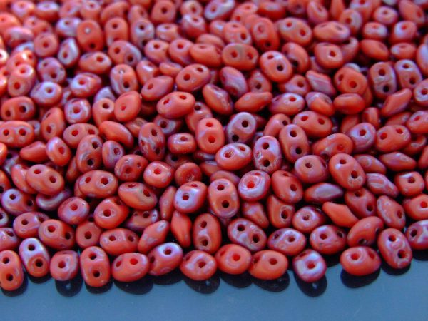 20g MATUBO™ Beads SuperDuo Nebula Matte Red Coral S7C93200 beads mouse
