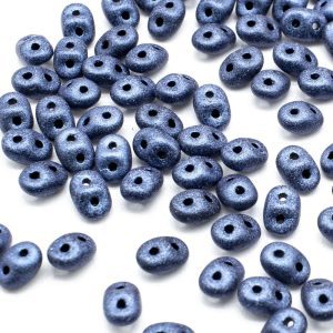 10g SuperDuo Beads Metallic Suede Blue Michael's UK Jewellery