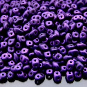 10g SuperDuo Beads Metallic Suede Purple Michael's UK Jewellery