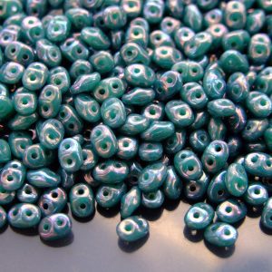 20g MATUBO™ Beads SuperDuo Nebula Green Turquoise Op. S7C63130 beads mouse