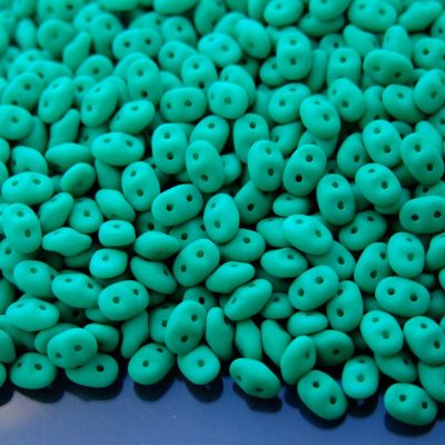20g MATUBO™ Beads SuperDuo Neon Emerald Dark 25128AL beads mouse