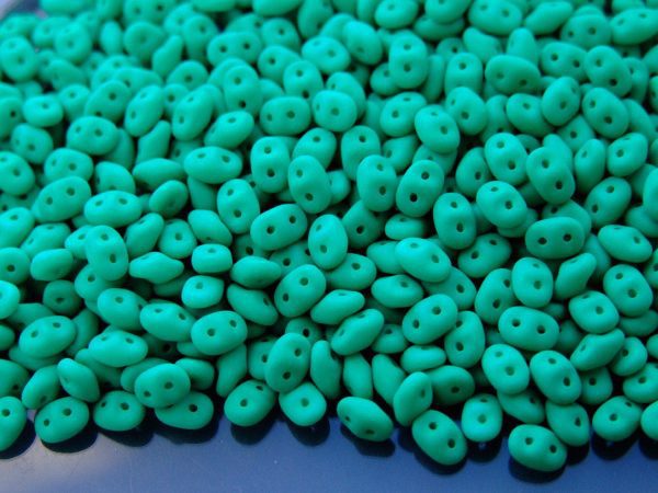 20g MATUBO™ Beads SuperDuo Neon Emerald Dark 25128AL beads mouse