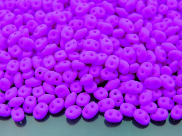 10g SuperDuo Beads Neon Dark Purple Michael's UK Jewellery