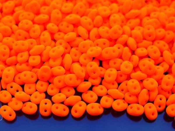 10g SuperDuo Beads Neon Orange Michael's UK Jewellery