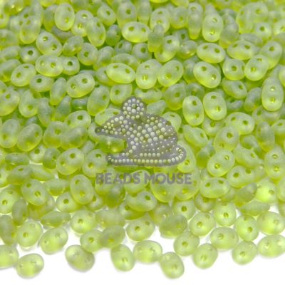 20g MATUBO™ Beads SuperDuo Olivine Matte Transparent Green