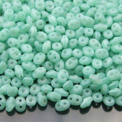 20g MATUBO™ Beads SuperDuo Opal Matte Aqua M61100 beads mouse