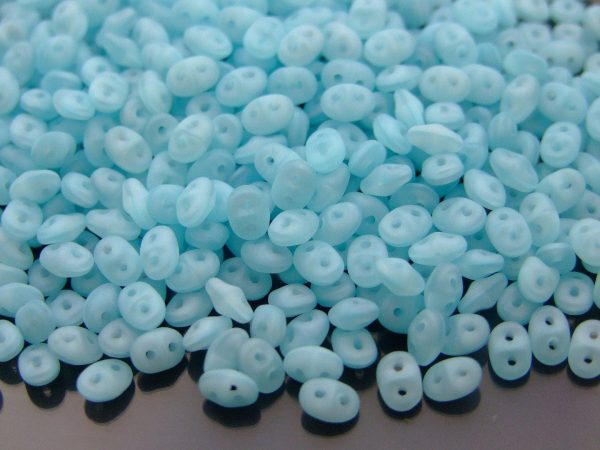 20g MATUBO™ Beads SuperDuo Opal Matte Aquamarine M61000 beads mouse