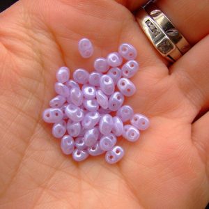 10g SuperDuo Beads Opal Dark Violet Luster Michael's UK Jewellery