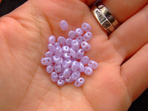 10g SuperDuo Beads Opal Dark Violet Luster Michael's UK Jewellery
