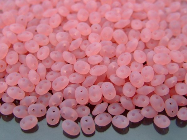 20g MATUBO™ Beads SuperDuo Opal Matte Pink M71010 beads mouse