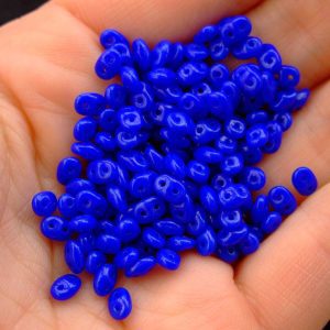 10g SuperDuo Beads Opaque Blue Michael's UK Jewellery