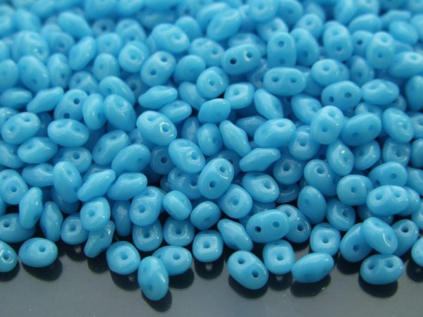 20g MATUBO™ Beads SuperDuo Opaque Turquoise Blue 63030 beads mouse