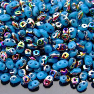 20g MATUBO™ Beads SuperDuo Vitrail Turquoise Blue Opaque V63030 beads mouse