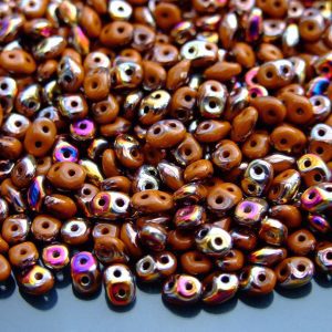 20g MATUBO™ Beads SuperDuo Sliperit Brown Umber Opaque ZE13600 beads mouse