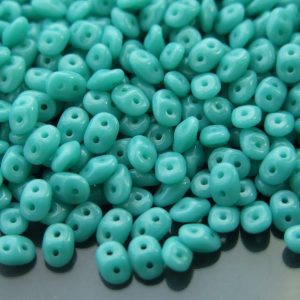 20g MATUBO™ Beads SuperDuo Opaque Turquoise Green 63130 beads mouse