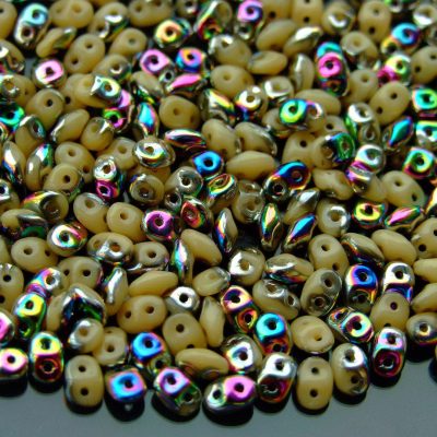 20g MATUBO™ Beads SuperDuo Vitrail Ivory Opaque V13020 beads mouse