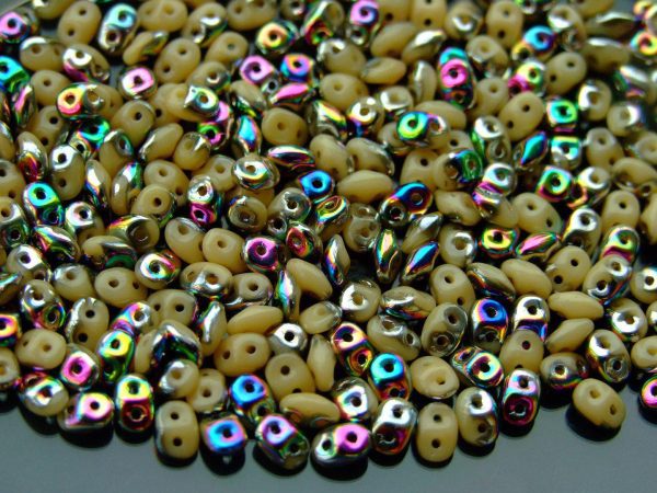 20g MATUBO™ Beads SuperDuo Vitrail Ivory Opaque V13020 beads mouse