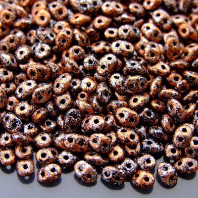 20g MATUBO™ Beads SuperDuo Tweedy Copper Op. Jet Black 45703JT beads mouse