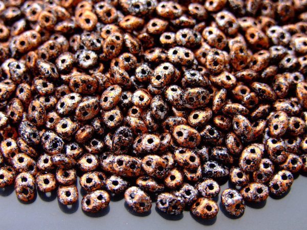 20g MATUBO™ Beads SuperDuo Tweedy Copper Op. Jet Black 45703JT beads mouse