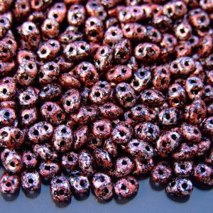 10g SuperDuo Beads Opaque Jet Black Tweedy Red Michael's UK Jewellery
