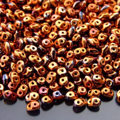 20g MATUBO™ Beads SuperDuo Full Capri Gold Opaque Jet 27133JT beads mouse