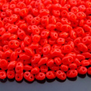 10g SuperDuo Beads Opaque Red Michael's UK Jewellery