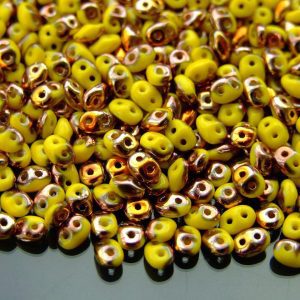 20g MATUBO™ Beads SuperDuo Lemon Capri Gold Op. Yellow C83120 beads mouse