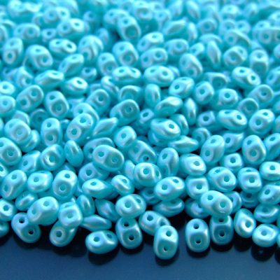 20g MATUBO™ Beads SuperDuo Azure Pearl Coat 25018AL beads mouse
