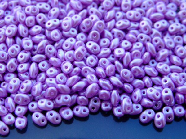 20g MATUBO™ Beads SuperDuo Light Lilac Pearl Coat 25011AL beads mouse