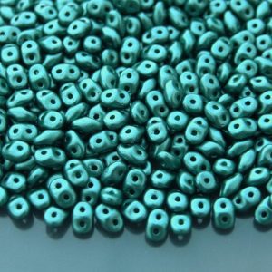 20g MATUBO™ Beads SuperDuo Teal Pearl Coat 25027AL beads mouse
