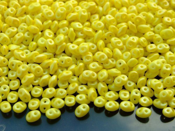20g MATUBO™ Beads SuperDuo Alabaster Pearl Shine Yellow 24503AL