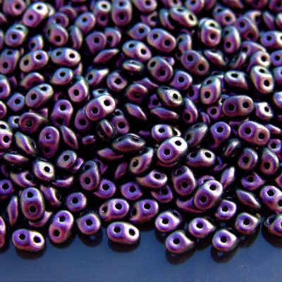 10g SuperDuo Beads Polychrome Black Currant Michael's UK Jewellery