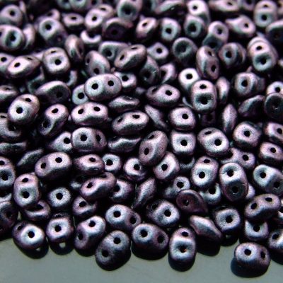 20g MATUBO™ Beads SuperDuo Polychrome Orchid Aqua 94102JT beads mouse