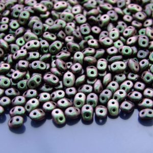 20g MATUBO™ Beads SuperDuo Polychrome Chameleon Green 94103JT beads mouse