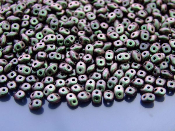 20g MATUBO™ Beads SuperDuo Polychrome Chameleon Green 94103JT beads mouse