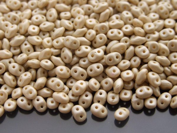 10g SuperDuo Beads Powdery Beige Michael's UK Jewellery