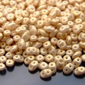 10g SuperDuo Beads Powdery Light Gold Michael's UK Jewellery
