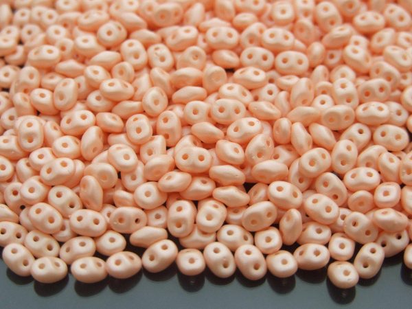 20g MATUBO™ Beads SuperDuo Powdery Pastel Peach 29303AL beads mouse