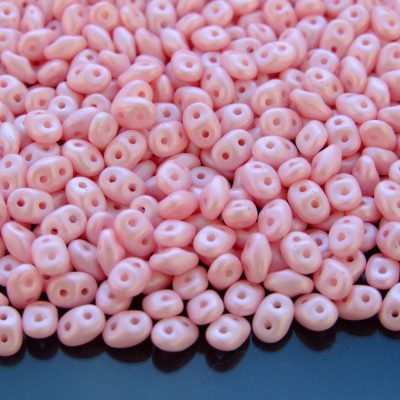 20g MATUBO™ Beads SuperDuo Powdery Pastel Pink 29305AL beads mouse