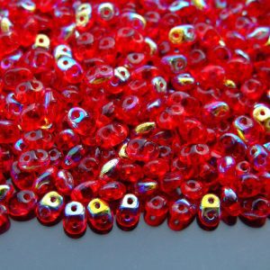 20g MATUBO™ Beads SuperDuo AB Siam Ruby Transparent beads mouse